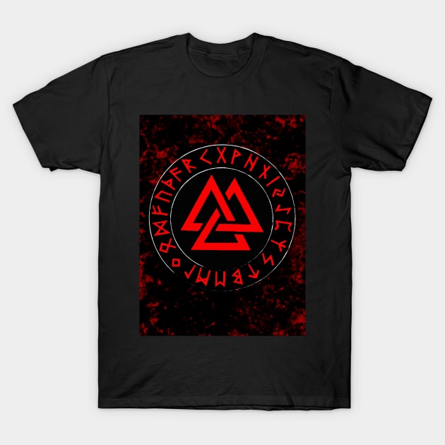 Valknut Norse Symbol T-Shirt by Scar